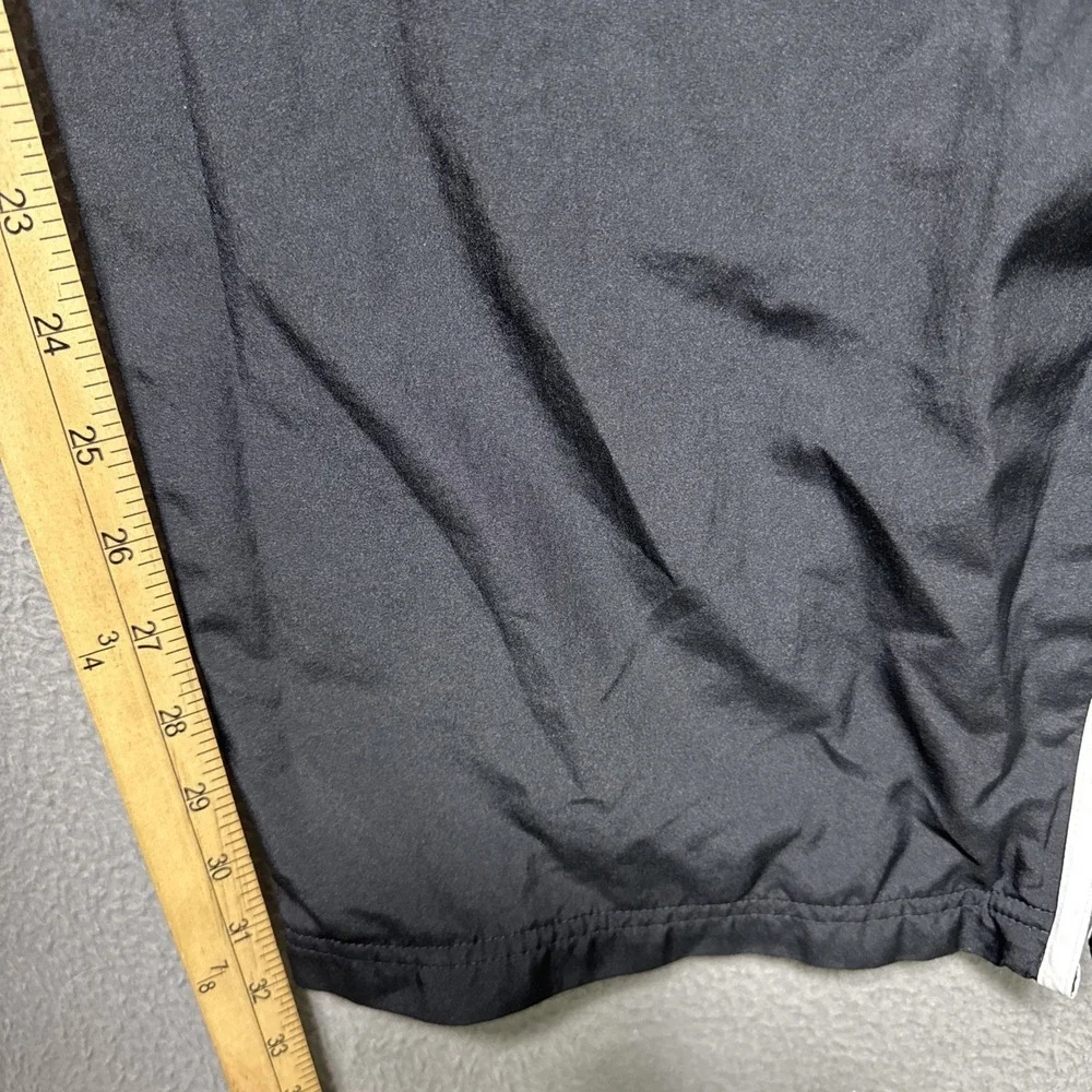 Adidas Windbreaker Track Pants Mens Sz 2XL 44x32 Black Lined Straight Athleisure